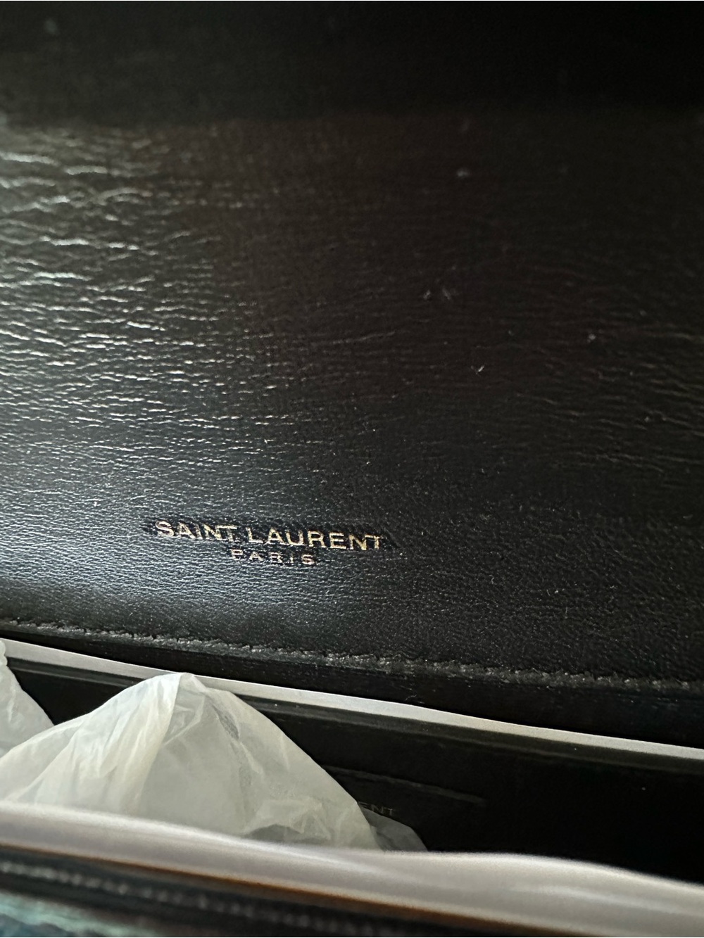Saint Laurent Black Patent YSL Chain Crossbody - Picture 5 of 5